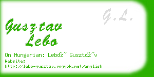 gusztav lebo business card